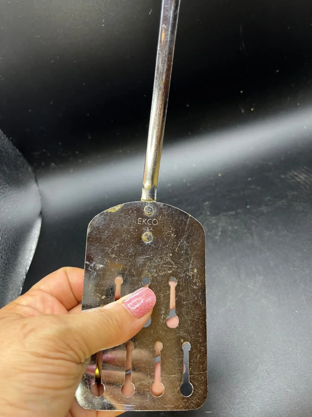 Vtg EKCO Keyhole Slotted Spatula Turner Flipper~11.5